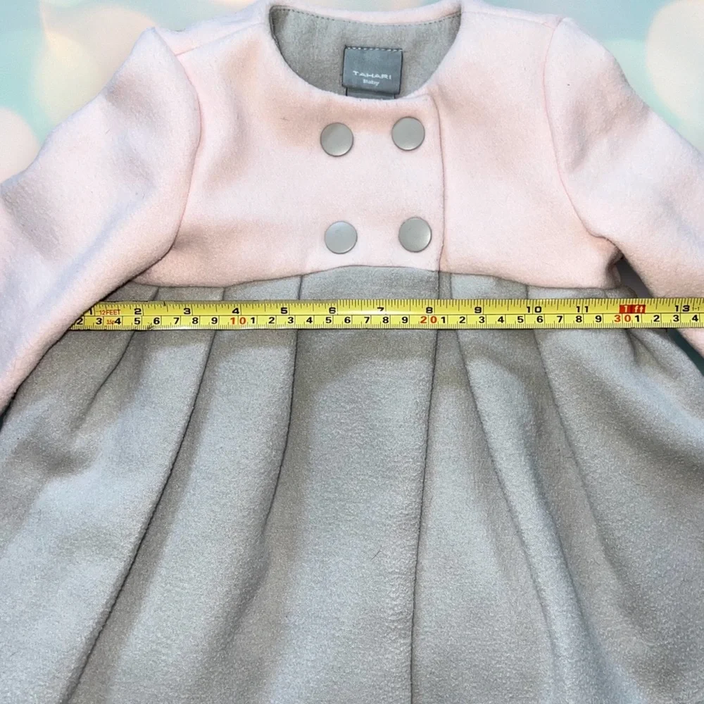 Tahari Baby Girl’s Button Pea Coat Jacket Size 24 Months - Picture 2 of 4